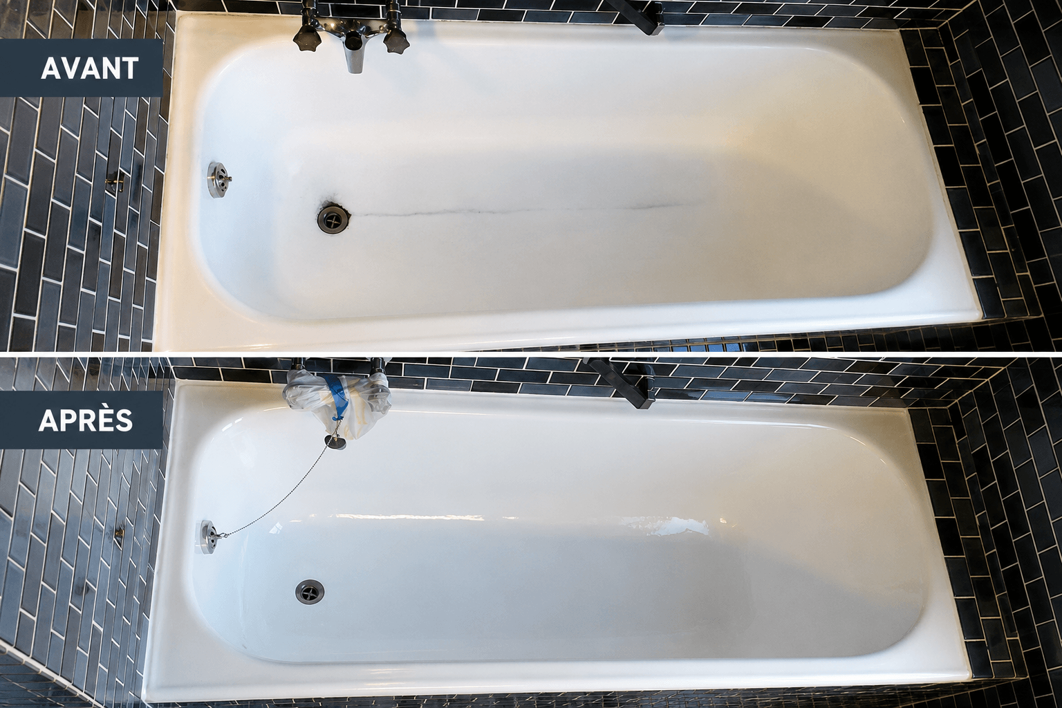 Réémaillage baignoire